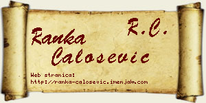 Ranka Čalošević vizit kartica